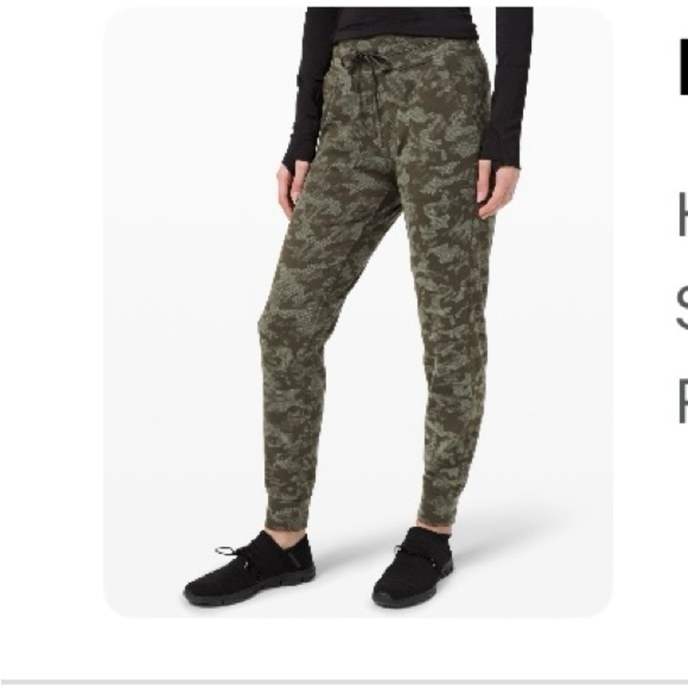 lululemon athletica Ready to Rulu Camo Green Joggers